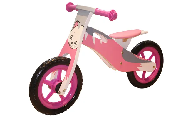 Løbecykel Kat I Træ Med Rigtige Lufthjul