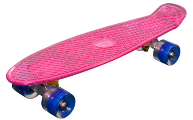 Mcu-sport Pink Transparent Led Skateboard M Led Lys Abec7
