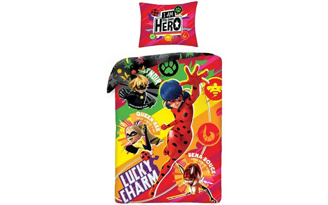 Miraculous Ladybug ''lucky Charm'' Sengetøj - 100 Bomuld