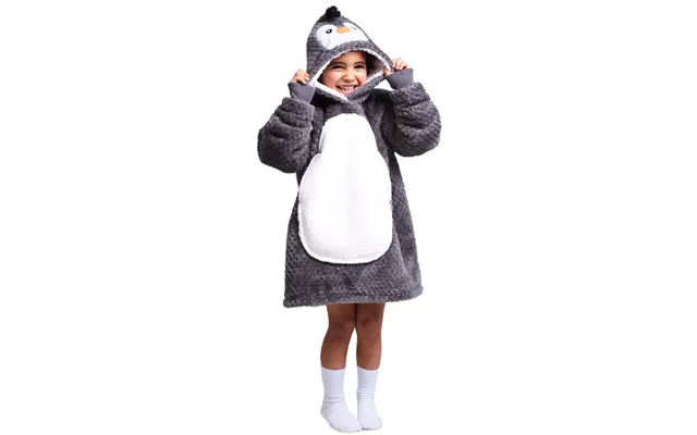 Noxxiez Cuddle Hoodiez - Pingvin, Small 3-6 År