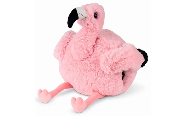 Noxxiez Kæmpe Bamse, Håndvarmer Og Pude - Flamingo