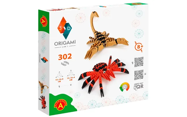 Origami 3d 2-i-1 Pakke - Edderkop Og Skorpion