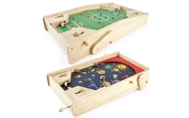Pintoy 2-i-1 Spil Fodbold Flipper Og Pinball Spil Til Børn I Træ