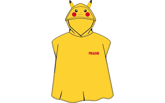Pokemon Pikachu Poncho Badehåndklæde Med Hætte - 100 Procent Bomuld