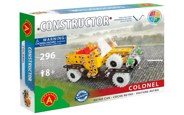 Retro Bil Metal Konstruktionsbyggesæt - Colonel