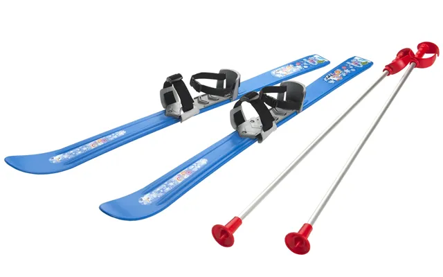 Ski Til Børn 90 Cm Med Skistave - Blå