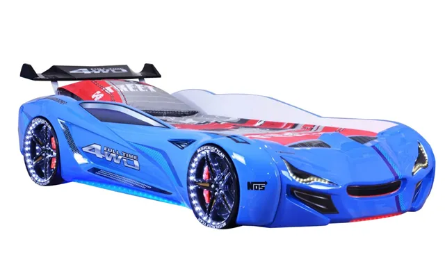 Speedy Spoiler 4wd Bilseng Med Led-lys Og Lydpakke - Blå