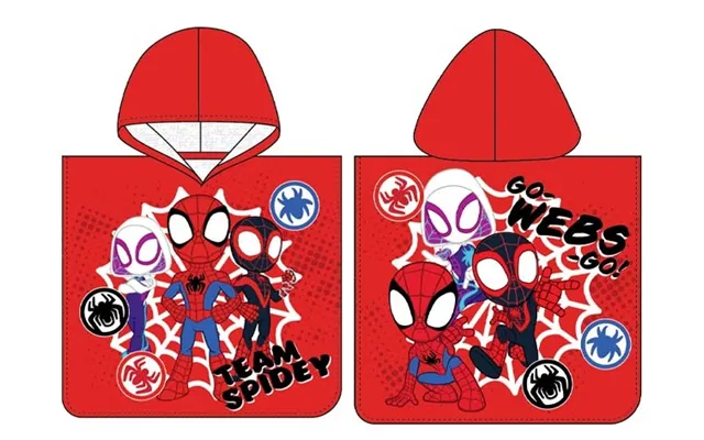 Spidey And His Amazing Friends Poncho Badehåndklæde Med Hætte