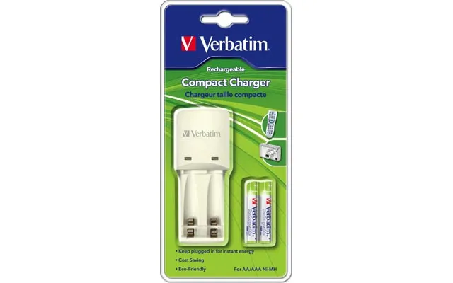 Verbatim Batterioplader Til Aa Og Aaa-batterier - Inkl. 2xaaa 970mah