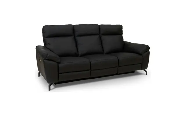 Furnhouse Selesta 3 Pers. Læder Sort 222x96x101cm