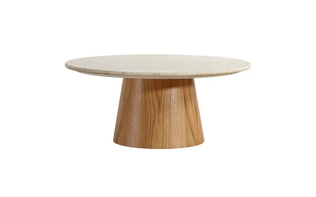 Homeville Saline Sofabord Marmor Træ Natur 80x38cm