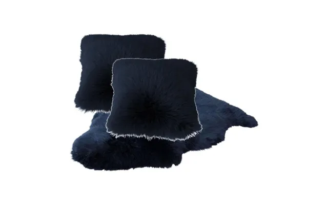 Lammeskind Og Lammeskindspuder Indigo