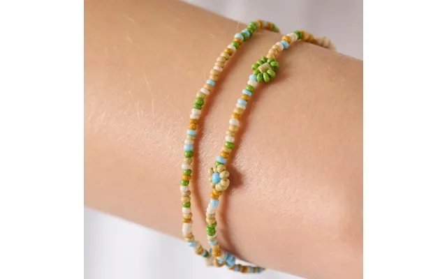 Armbånd M Glasperler Og Blomster - Ib Laursen 2 Stk.