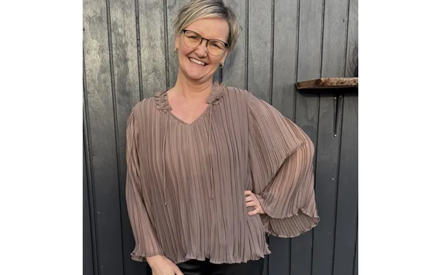 Bluse Nurisz Nougat Brun M Bindebånd - Saint Tropez