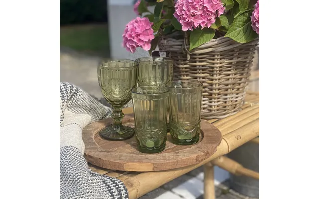 Drikkeglas Florie Grønt - Bloomingville
