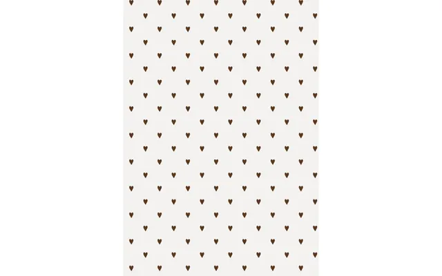 Gavepapir Natur M Brune Hjerter - Ib Laursen 5 Mtr.