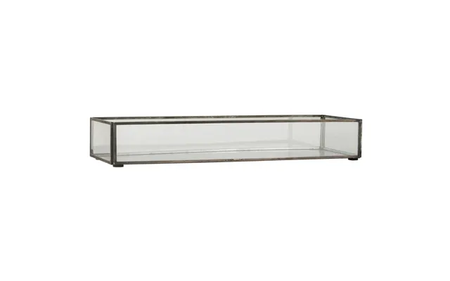 Glasæske Åben M Mørkfinish - Ib Laursen L 40 Cm