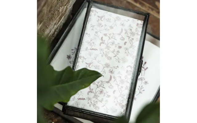 Glasæske Servietholder Solitaire M Mørk Finish - Ib Laursen L 22,3