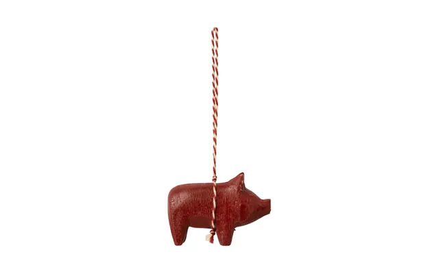 Gris Træornament, Rød - Maileg