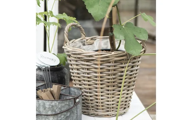Kurv Konisk Rattan M Plast - Ib Laursen H 31 Cm