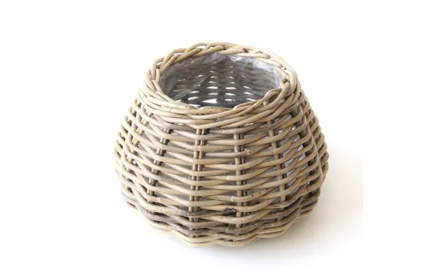 Kurv Rattan Bred Dråbeformet - Aafod