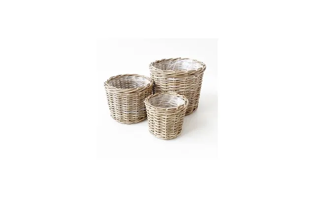 Kurv Rattan Rund - Aafod Vælg Ml. 3 Str.