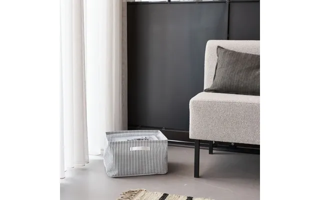 Opbevaringskurv Store Hvide & Grønne Striber - House Doctor H 20
