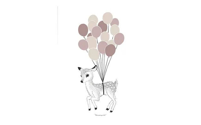 Plakat - Bloomingville M Rosa Balloner 40x30