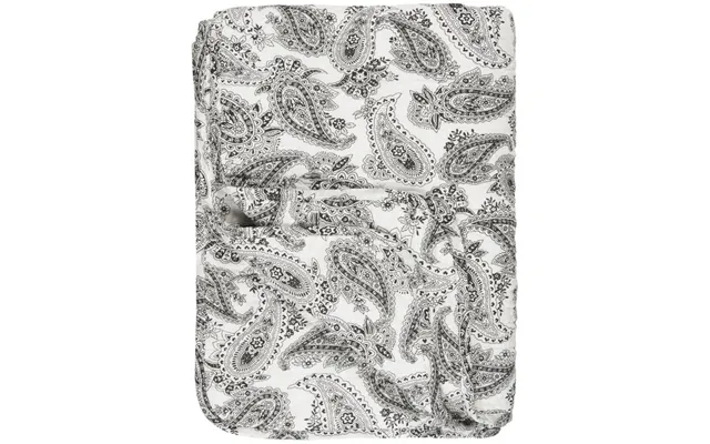 Quilt Vattæppe Hvid M Sort Paisley - Ib Laursen