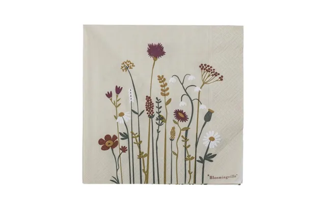 Servietter Paige M Naturens Vilde Blomster - Bloomingville