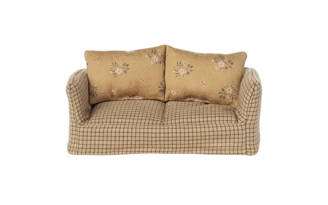 Sofa T Mus M Brune Tern Og Blomster - Maileg