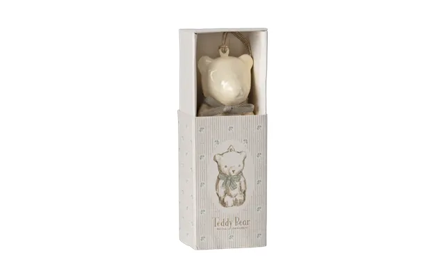 Teddy Bear Metalornament M Blå Sløjfe & Æske - Maileg