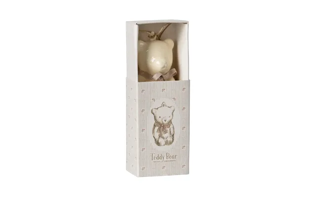 Teddy Bear Metalornament M Rosa Sløjfe & Æske - Maileg