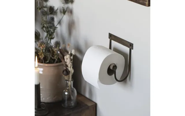 Toiletrulleholder Bue M Trærulle Rustik Messingfinish - Ib Laursen