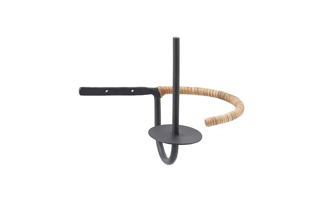 Toiletrulleholder Sort M Rattan - House Doctor