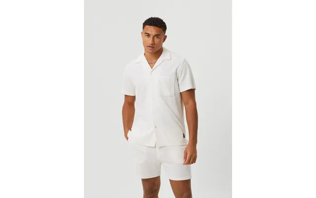Borg Toweling Pool Shirt - Egret