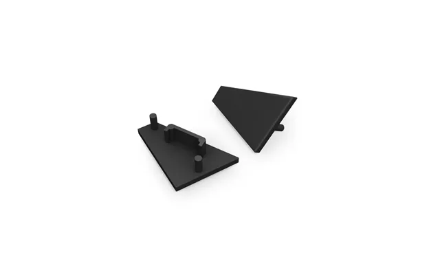 1 Stk. Endestykke Corner14 Gen2 - Sort
