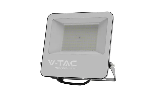 100w Led Projektør - 4000k, Sort Hus, Gråt Glas, 185lm W