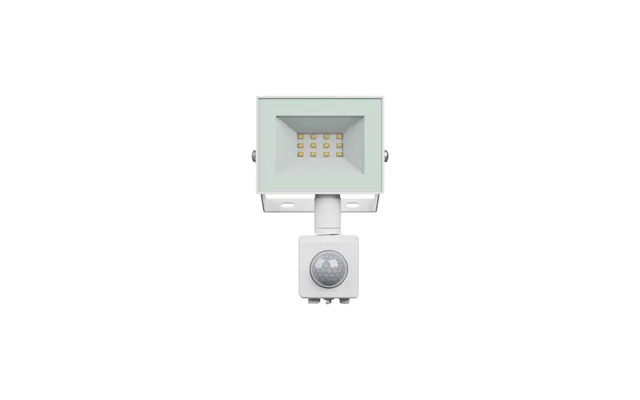 10w Projektør Med Sensor - Ip44, Hvid, Arbejdslampe, Pir Sensor