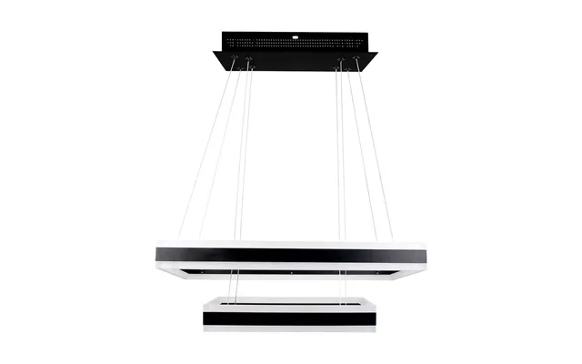 113w Led Lysekrone, Dæmpbar - 6300lm, 3000k, Sort, Ø60 40cm, 360 Grader, Triac Dæmpbar