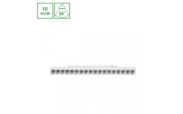 18w Shift Basic Grid Skinnespot Til 48v - 33cm, Neutral Hvid, 48v Dc, Til Shift Skinnesystem