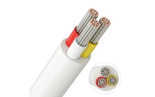 20m Cct Kabel, Hvid Rund - 3x0,35mmâ , 12v-24v Til Led Strip product image