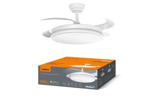 60w Led Loftslampe Med Ventilator - Cct, Hvid, Inkl. Fjernbetjening