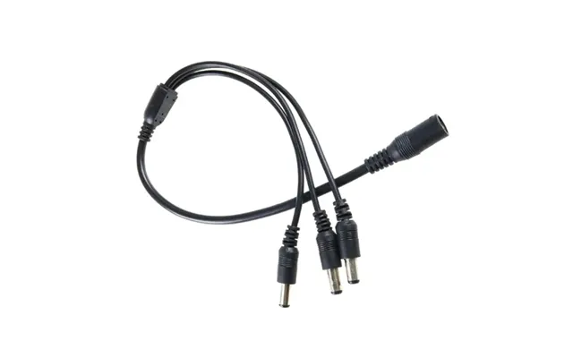 Dc Kabel 3-vejs Splitter - Til Led Strips, 5v-48v, Sort