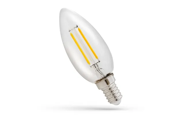E14 1w Led Kertepære - C35, Kultråd, Klart Glas