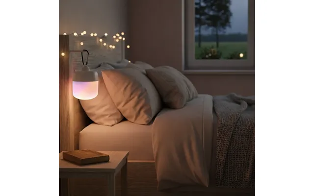 Genopladelig Led Lampe Rgbw - Magnetisk & Usb-c, Inkl. Fjernbetjening & Karabinhage