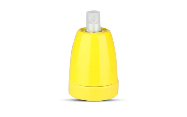 Gul E27 Porcelænsfatning - Max 60w, Ø4,7 X 6,4 Cm, Ip20 Indendørs