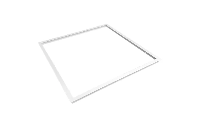 Indbygningsramme Til 60x60 Led Panel - Leveres Samlet, Passer Til Troldtekt Uden Tilpasning, Hvid Kant