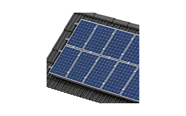 Komplet Montering 10 Celler - Alu Skinne, Eternit Eller Stål-profiltag, Til 30 35mm Panel