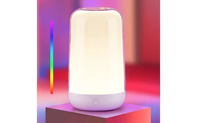 Opladelig Rgb Cct Led Bord Natlampe - Hvid, Touch Dæmpbar, Ip20 Indendørs